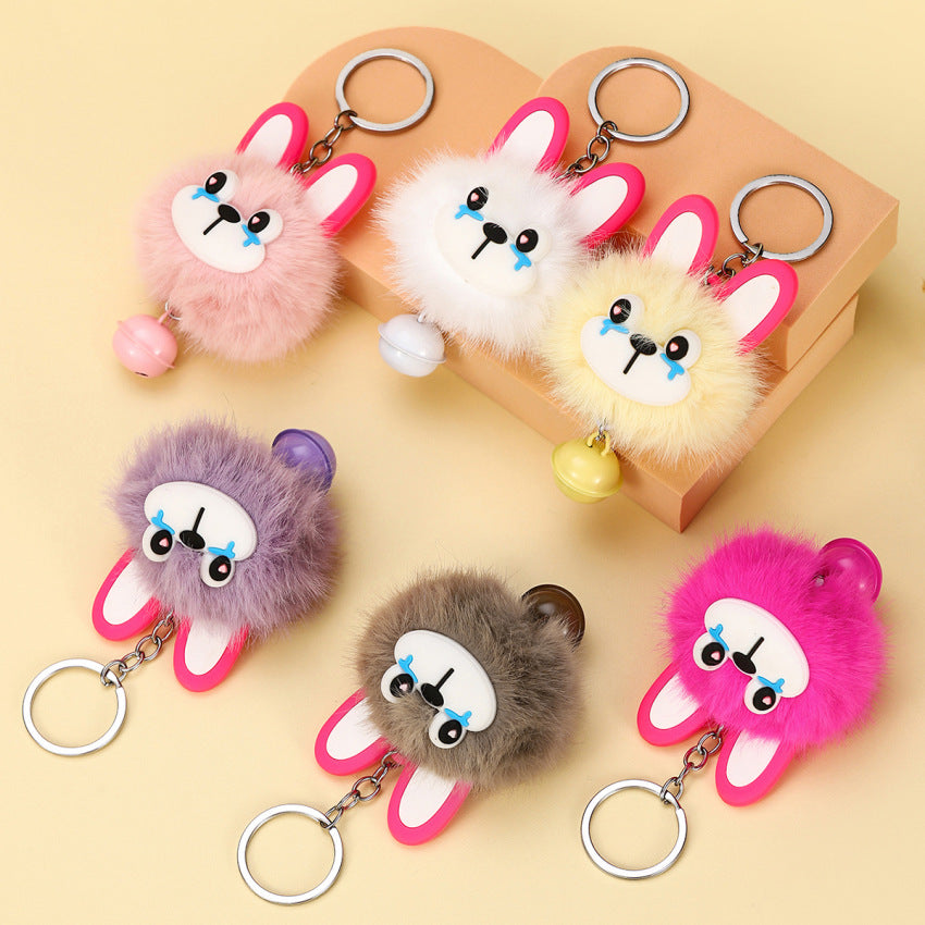 Wholesale Cute bunny furball keychain