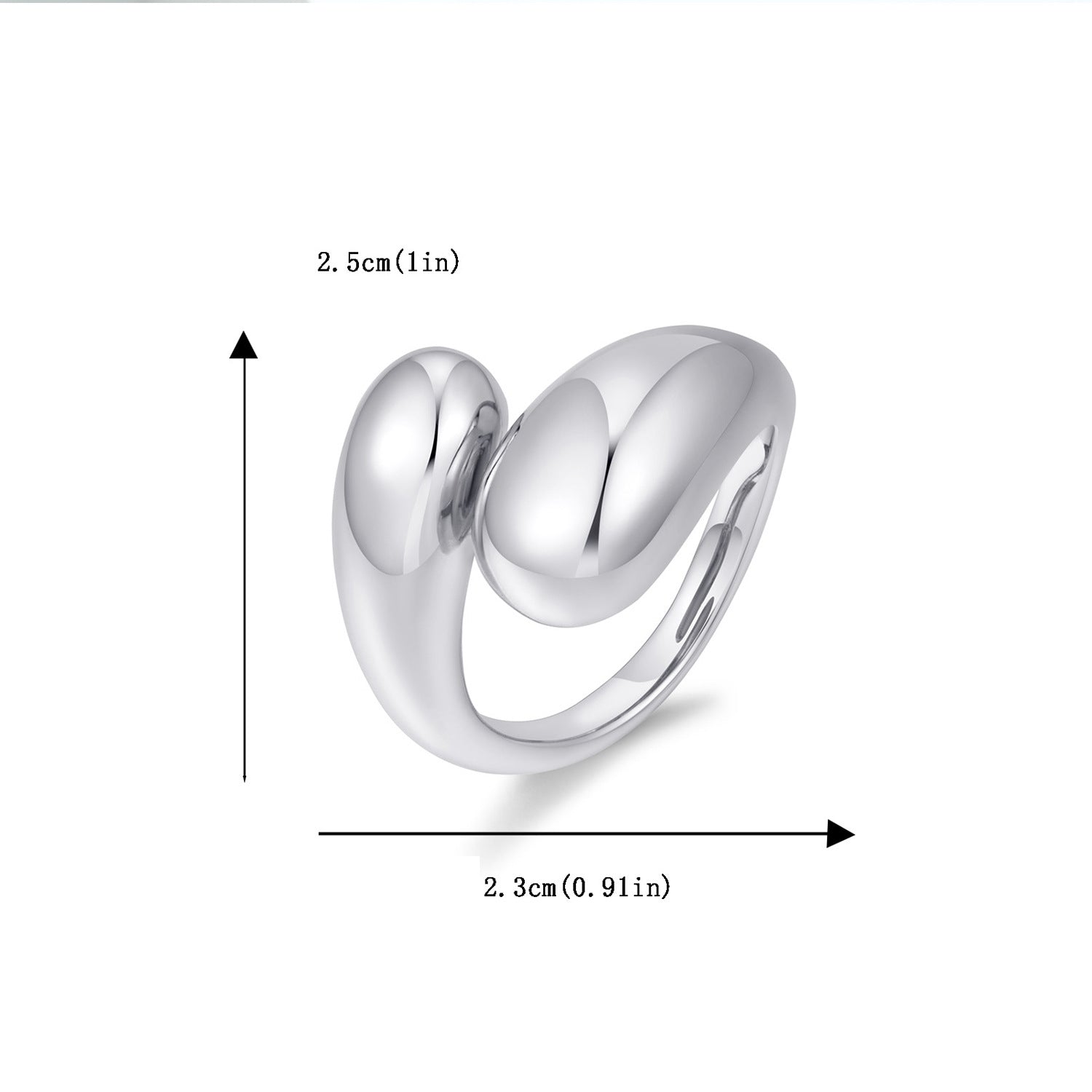 Anello da dito con apertura in vero oro placcato in rame all'ingrosso