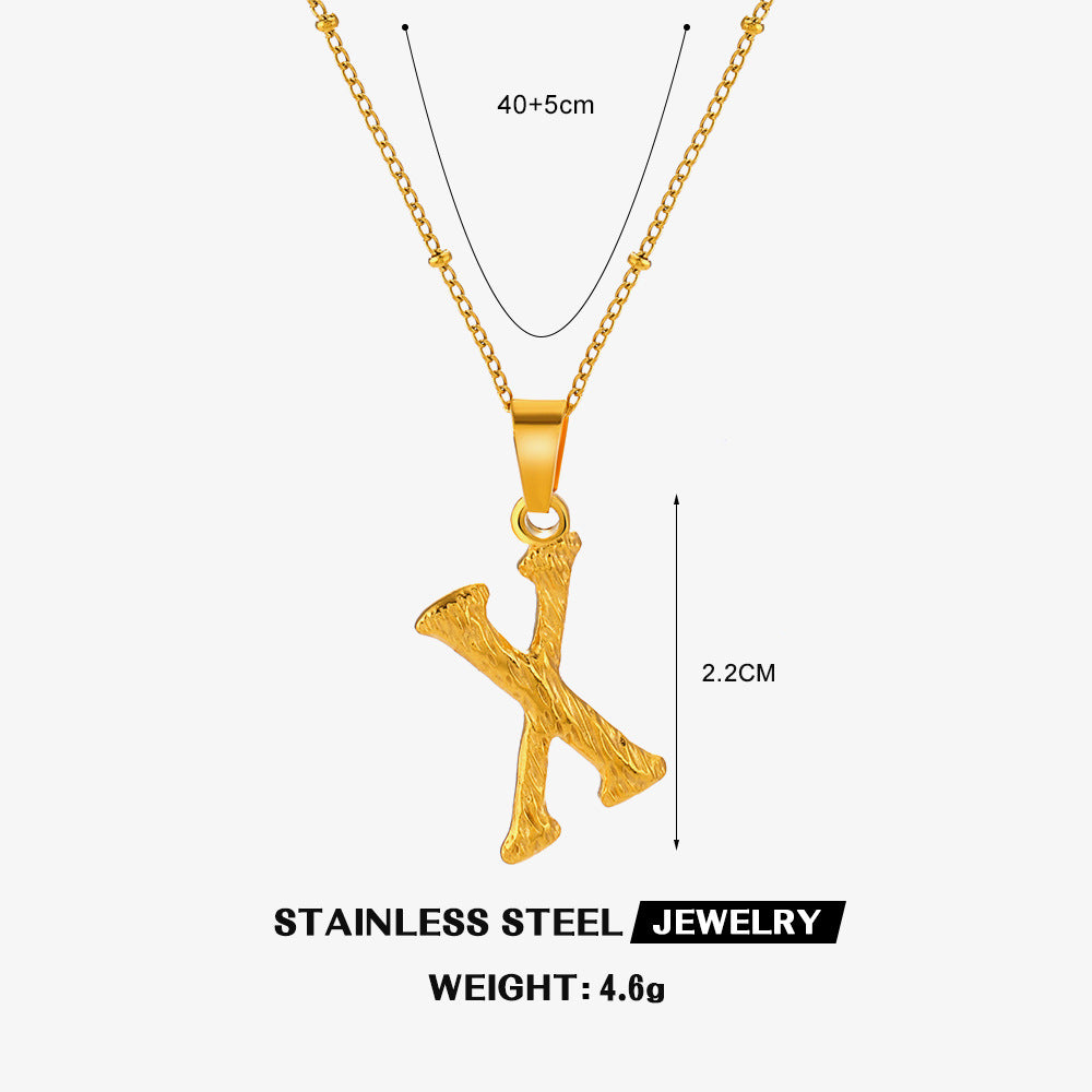 Wholesale Stainless Steel Fashion 26 Letter Necklace