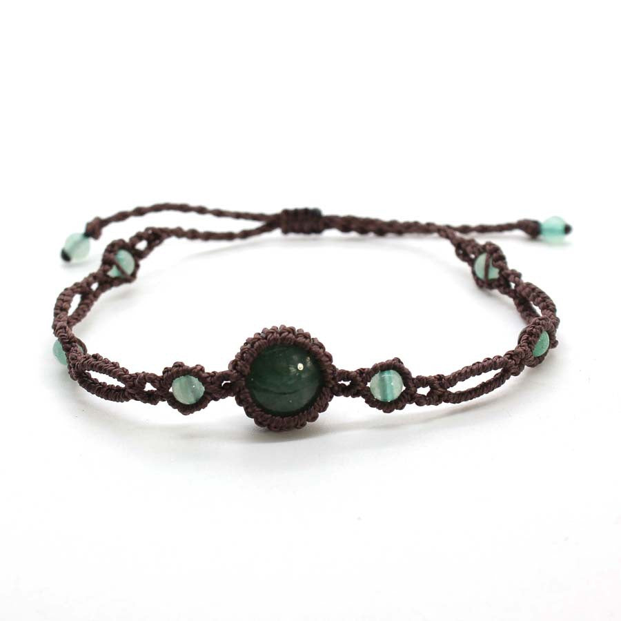 Wholesale Handmade Natural Amethyst Crystal Round Bracelet Adjustable Woven Wrap Beaded Jewelry For Everyday Wear Fashion Accessory