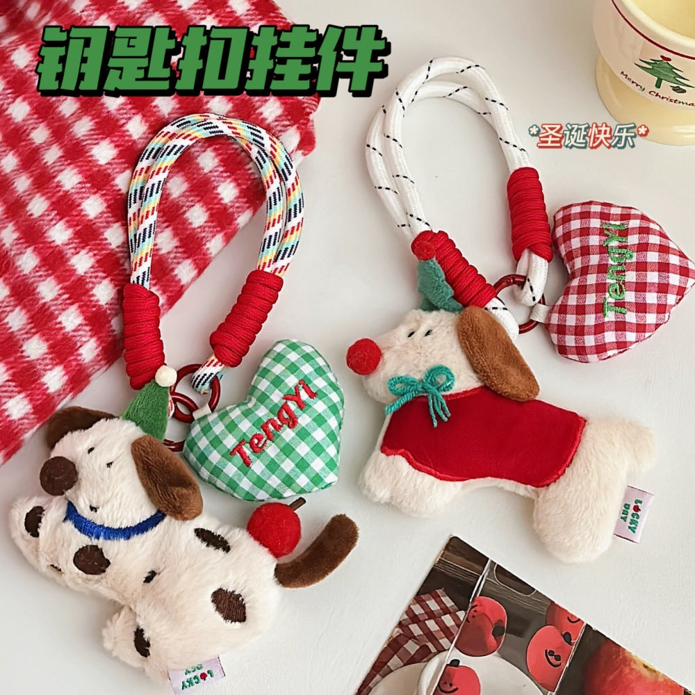 Wholesale New Creative Fabric Puppy Pendant Sweet Girly Versatile Small Pendant Backpack Cute Keychain