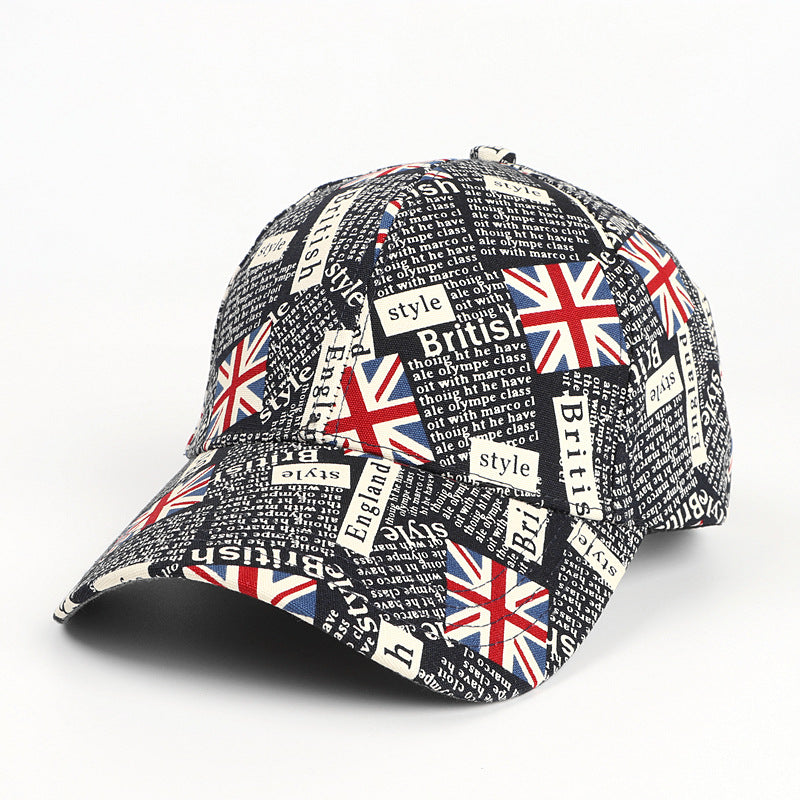 Wholesale British flag letter graffiti baseball cap
