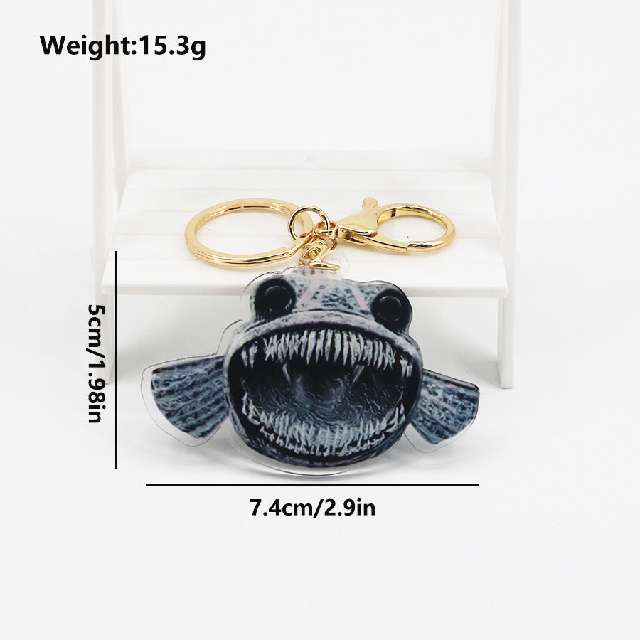 Wholesale Deformed Zoo Mutation Square Cat Acrylic Keychain ACC-KC-DouDou001