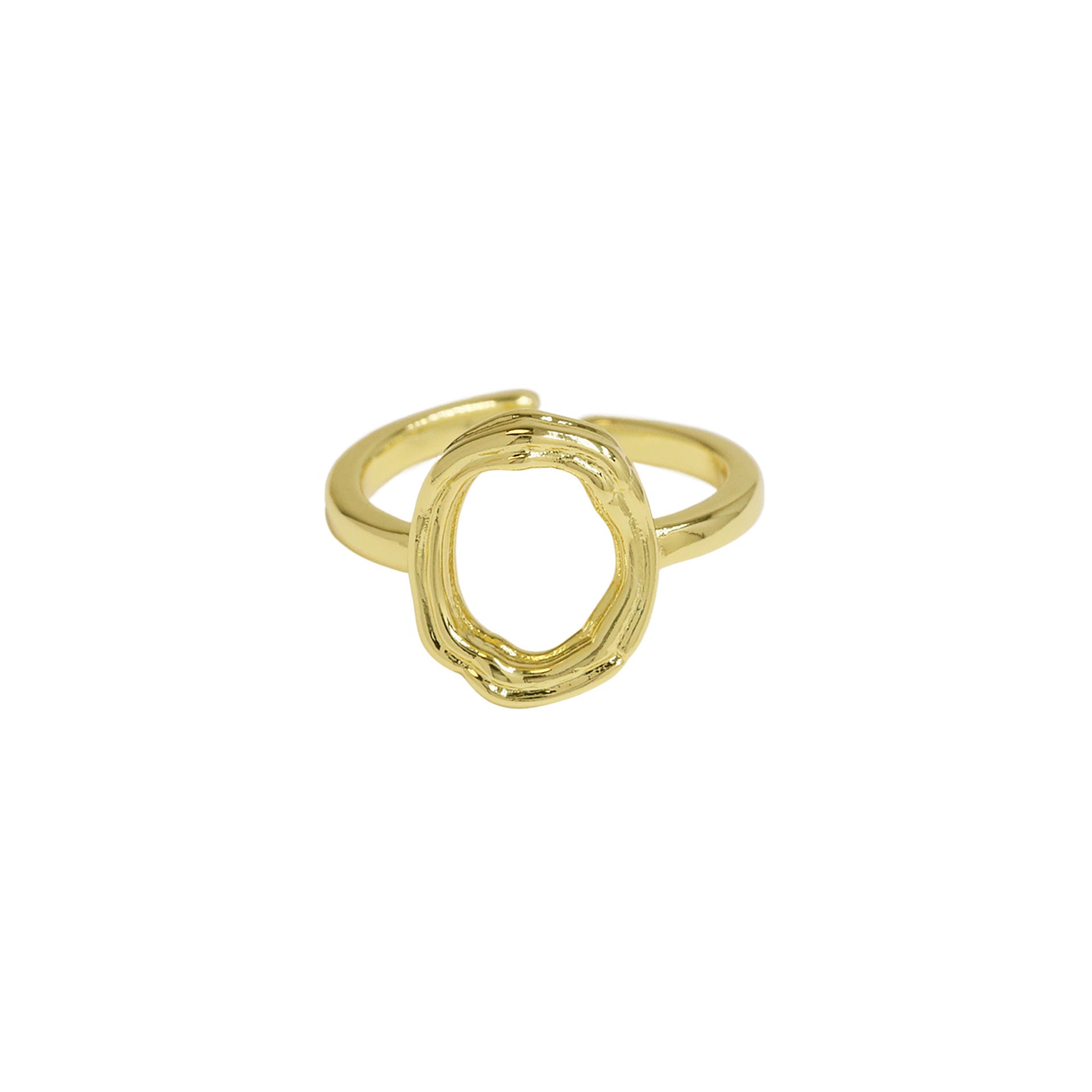 Wholesale  Golden Bamboo Bamboo Simple 26 English Letters Open Ring