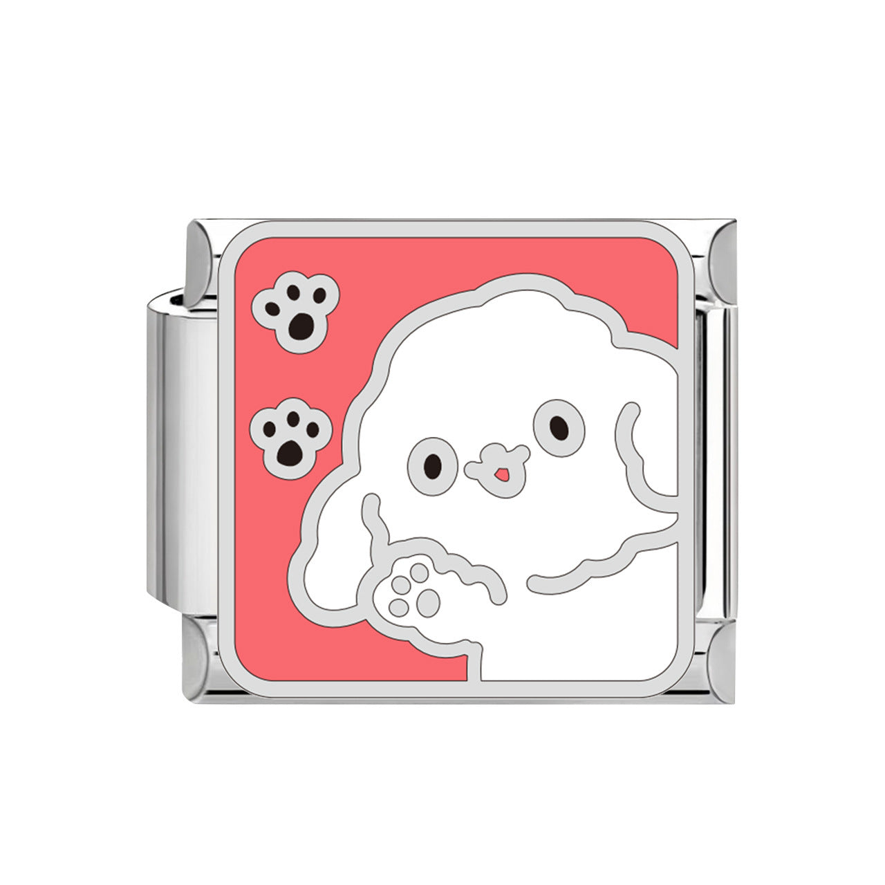 Wholesale 9mm Italian Charm Starter Bracelets DIY square Single Section Creative Stainless Steel Composable Bracelet