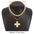 Wholesale Exaggerated Metal Diamond Cross Pendant Necklace suit