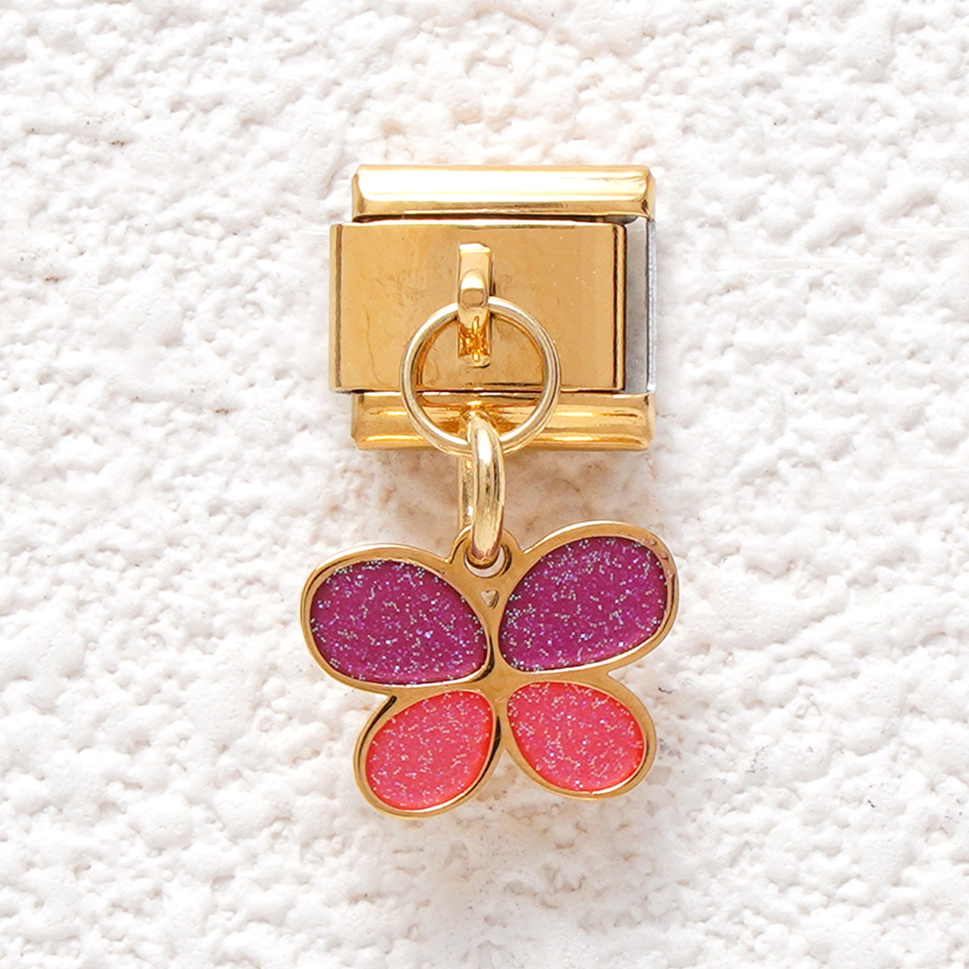 Wholesale Italian Charm Bracelet 9mm DIY Splicing Flower Series Stainless Steel Composable Bracelet