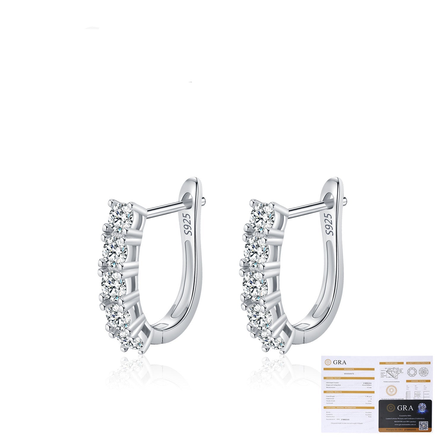 Wholesale Diamond s925 Silver Luxury  Flash Diamond Earrings