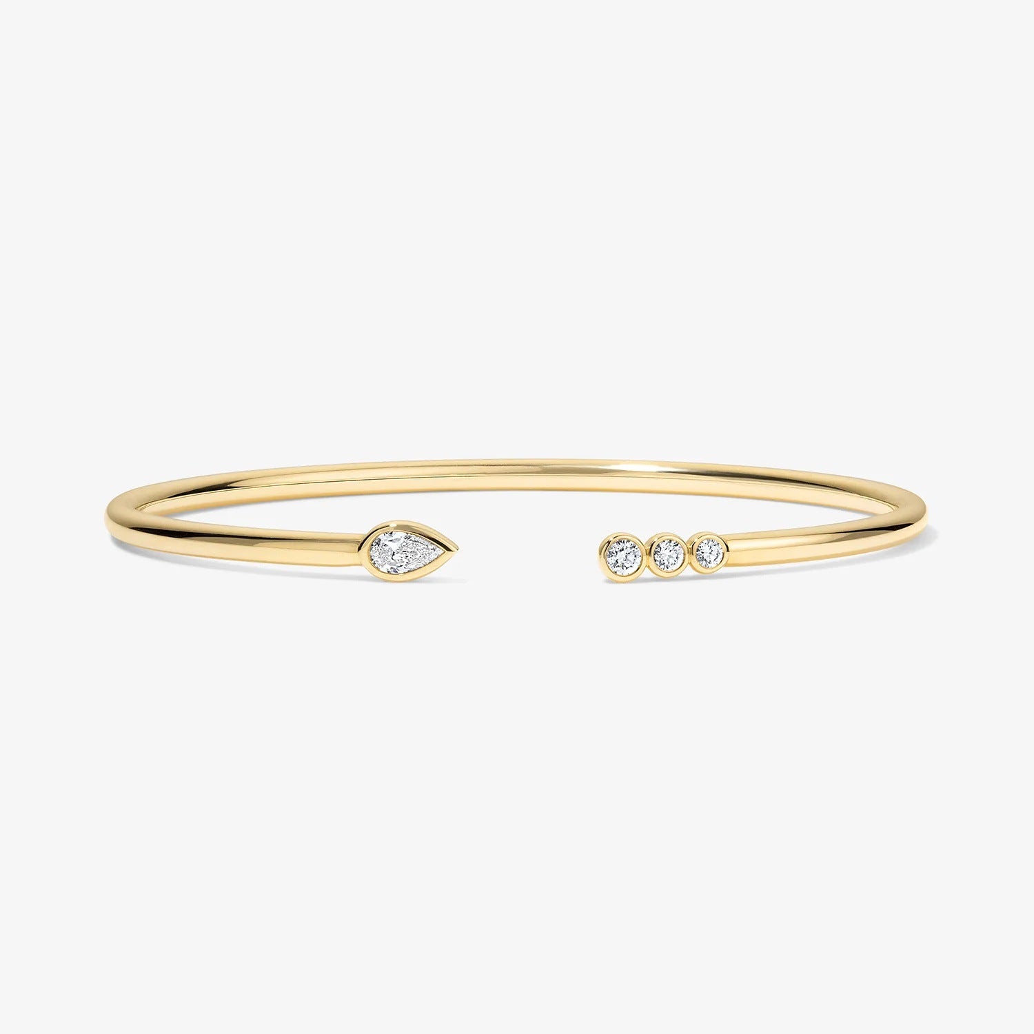 Wholesale Stainless Steel Open Cuff Bracelet With Geometric Zircon Women S Fashion Jewelry Anniversary Gift Boutique Resale Accessory