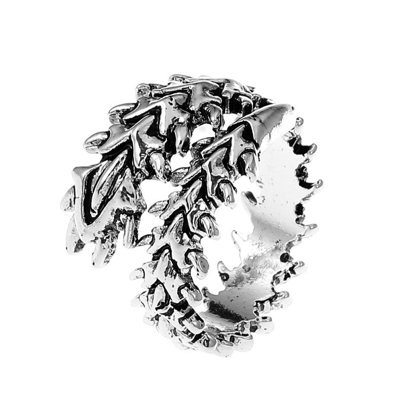 Anello a forma di millepiedi regolabile retrò aperto all'ingrosso