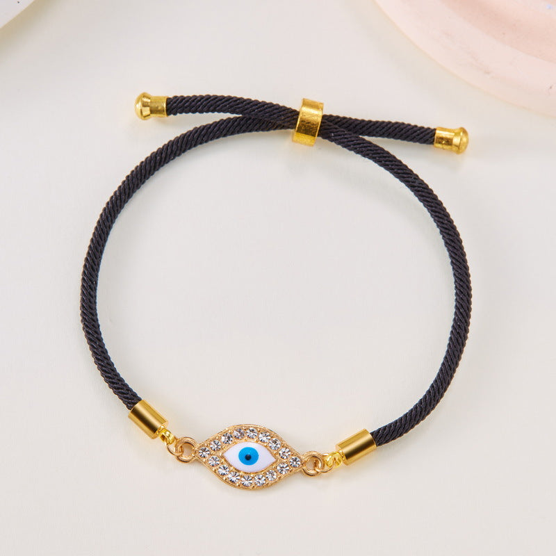 Wholesale Blue Demon Eye Alloy Adjustable Bracelet