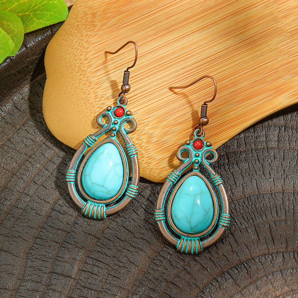 Wholesale Ethnic Geometric Retro Earrings Fashion Jewelry Accessory Boutique Gift