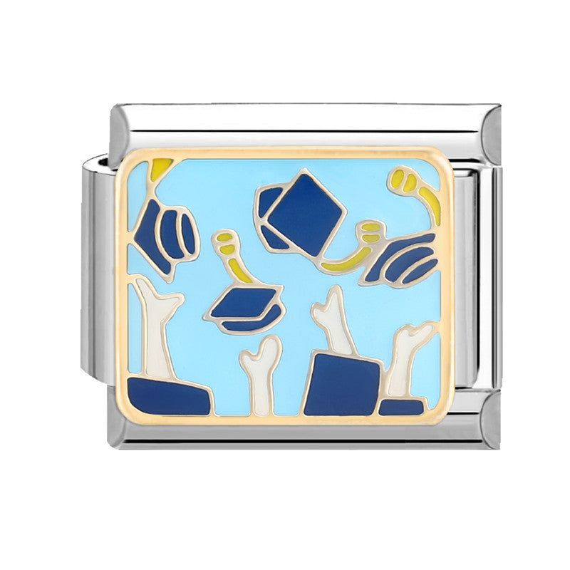 Wholesale Italian Charm Bracelet 9mm DIY Splicing Cute Cartoon Titanium Steel Composable Bracelet