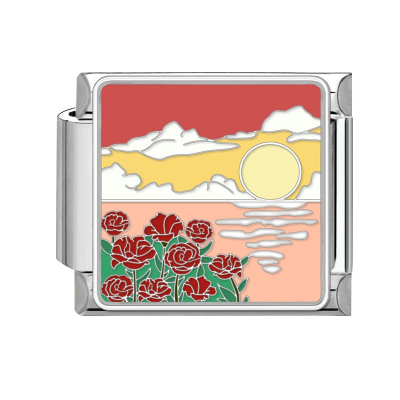 Wholesale Italian Charm Bracelet 9mm DIY Splicing Cute Creative Pendant Stainless Steel Composable Bracelet