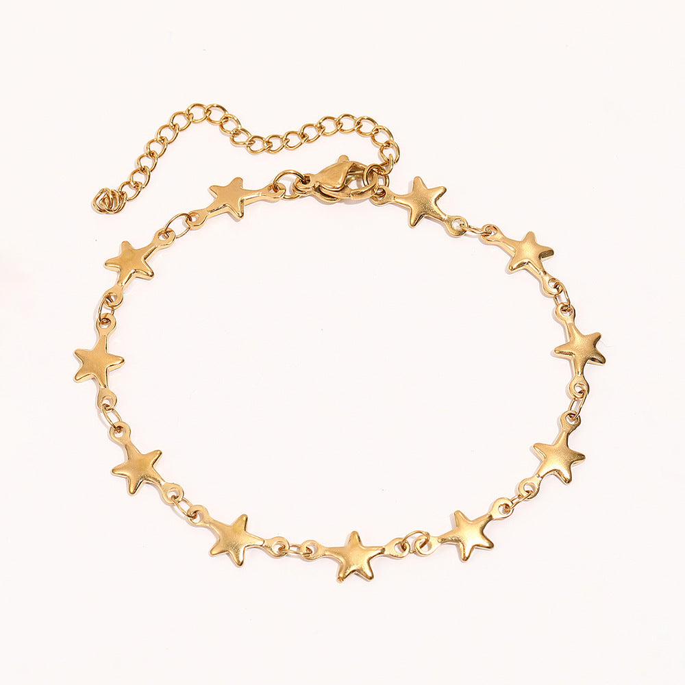Wholesale Stainless Steel Star Bracelet For Women Fashion Jewelry Accessory Gift Boutique Resale
