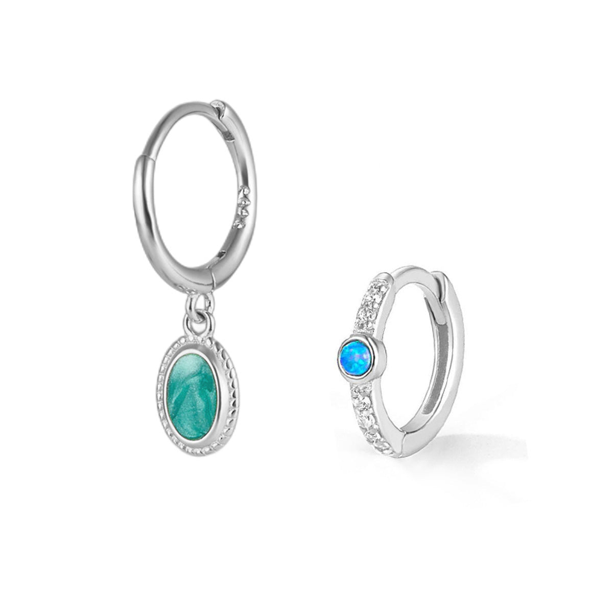 Wholesale S925 Silver Starry Sky Oil Drop Vintage Sterling Silver Earrings ACC-ES-JingXu003