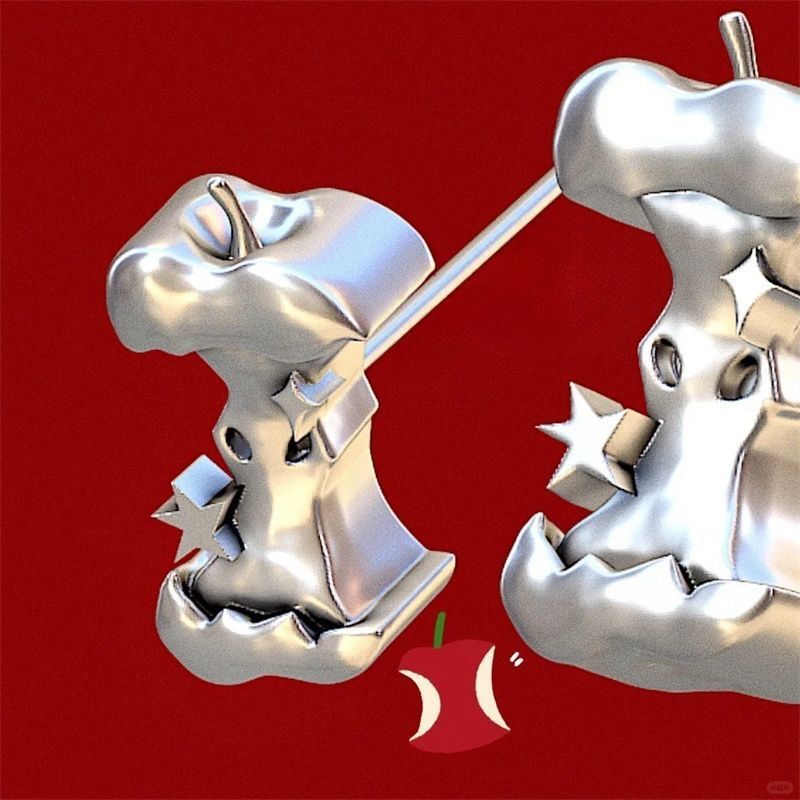 Wholesale  Cute Apple Nuclear Earrings