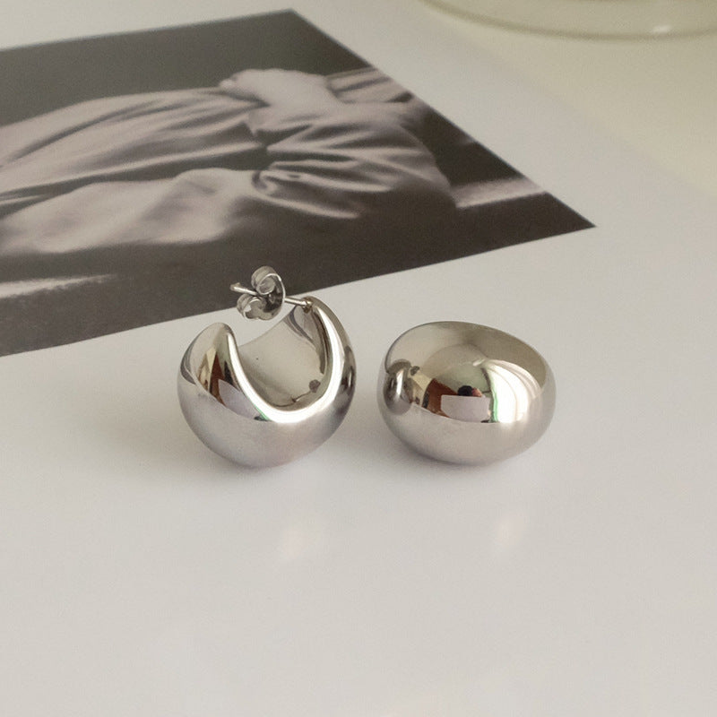 Wholesale 18K Gold Plated Earrings Titanium Steel Earrings Hollow Earrings ACC-ES-Qinzhe001