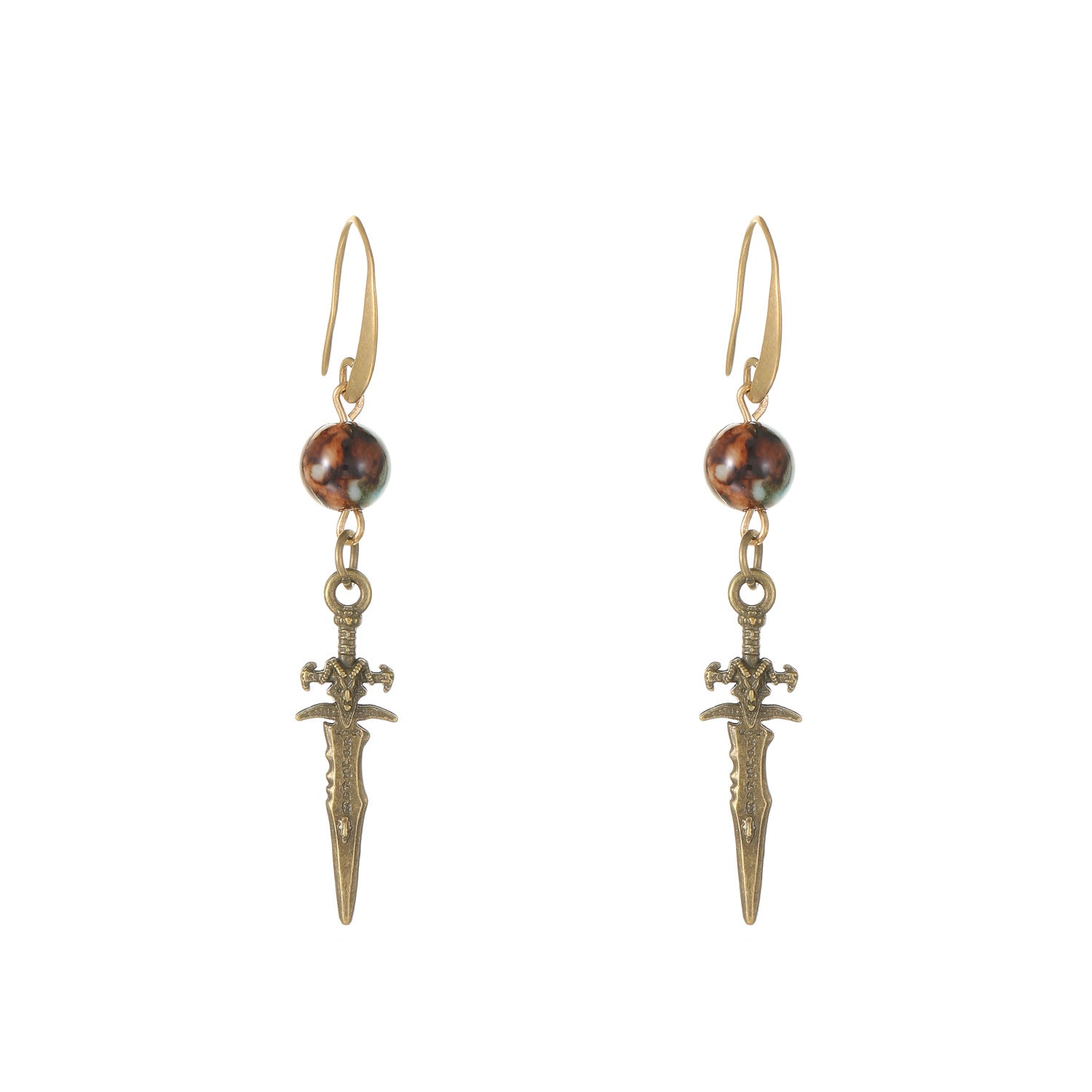 Wholesale Cross Sword Round Alloy Earrings ACC-ES-MY034