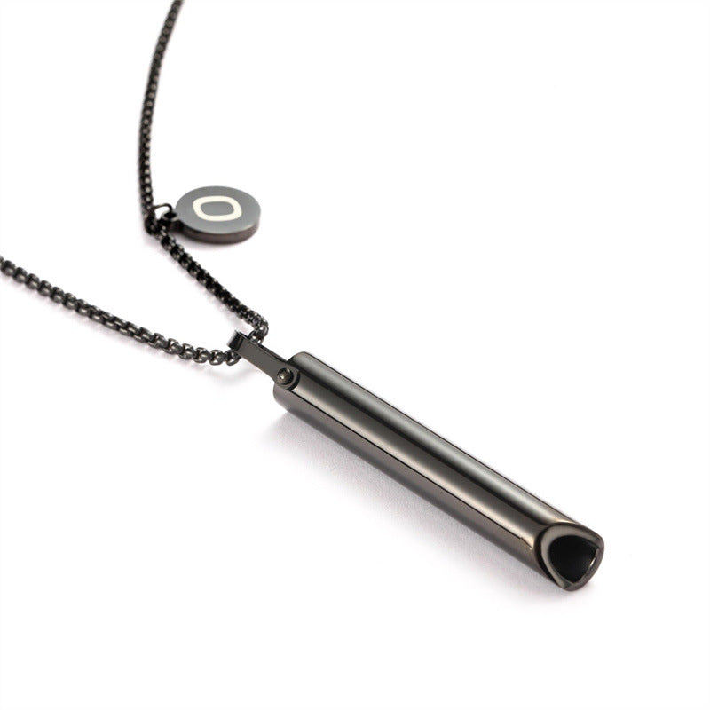 Wholesale Whistle with Letters Stainless Steel Pendant Necklaces ACC-NE-MS033