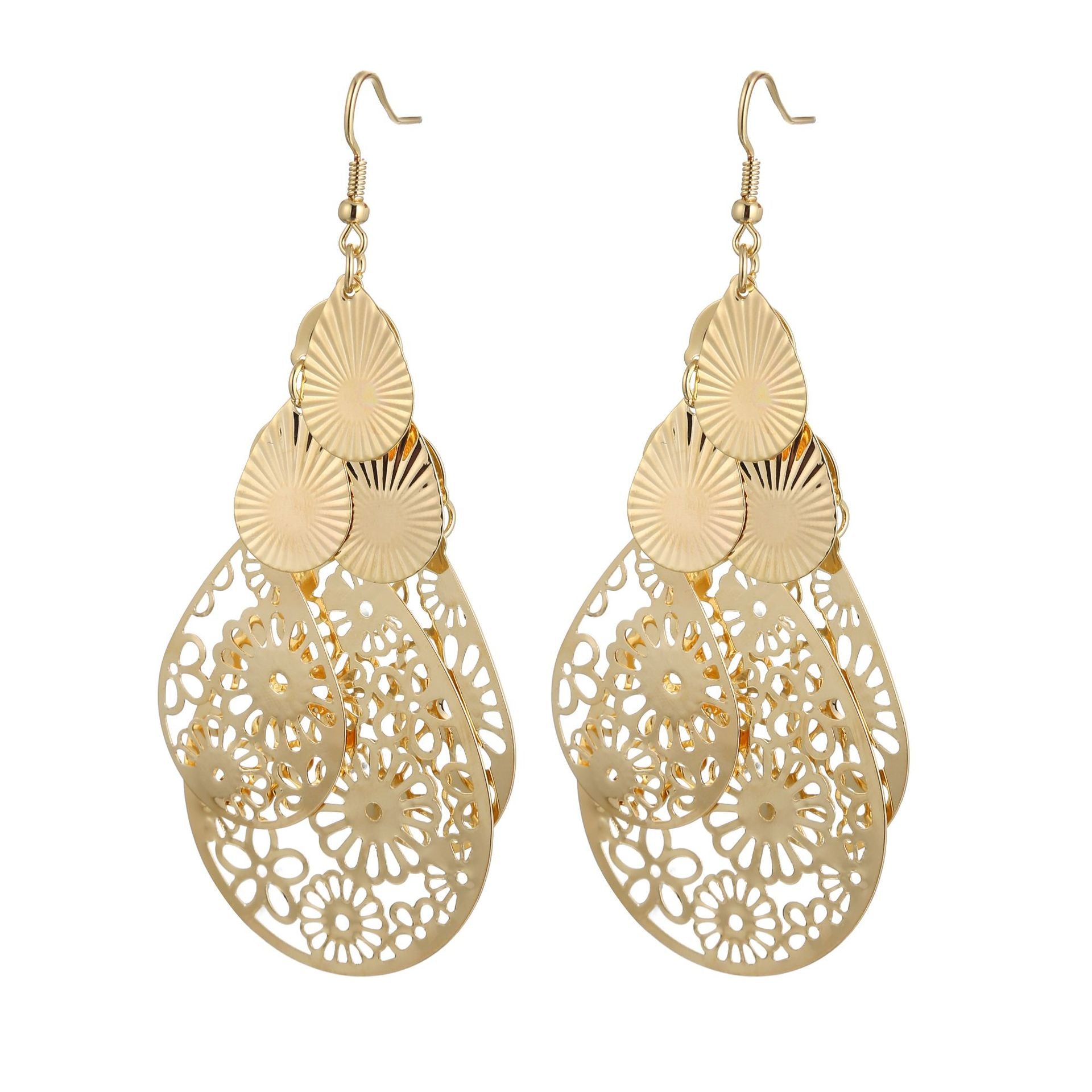 Wholesale  Round Pieces Exaggerated Earrings