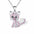 Wholesale  cute color cat diamond pendant simple jewelry  necklace