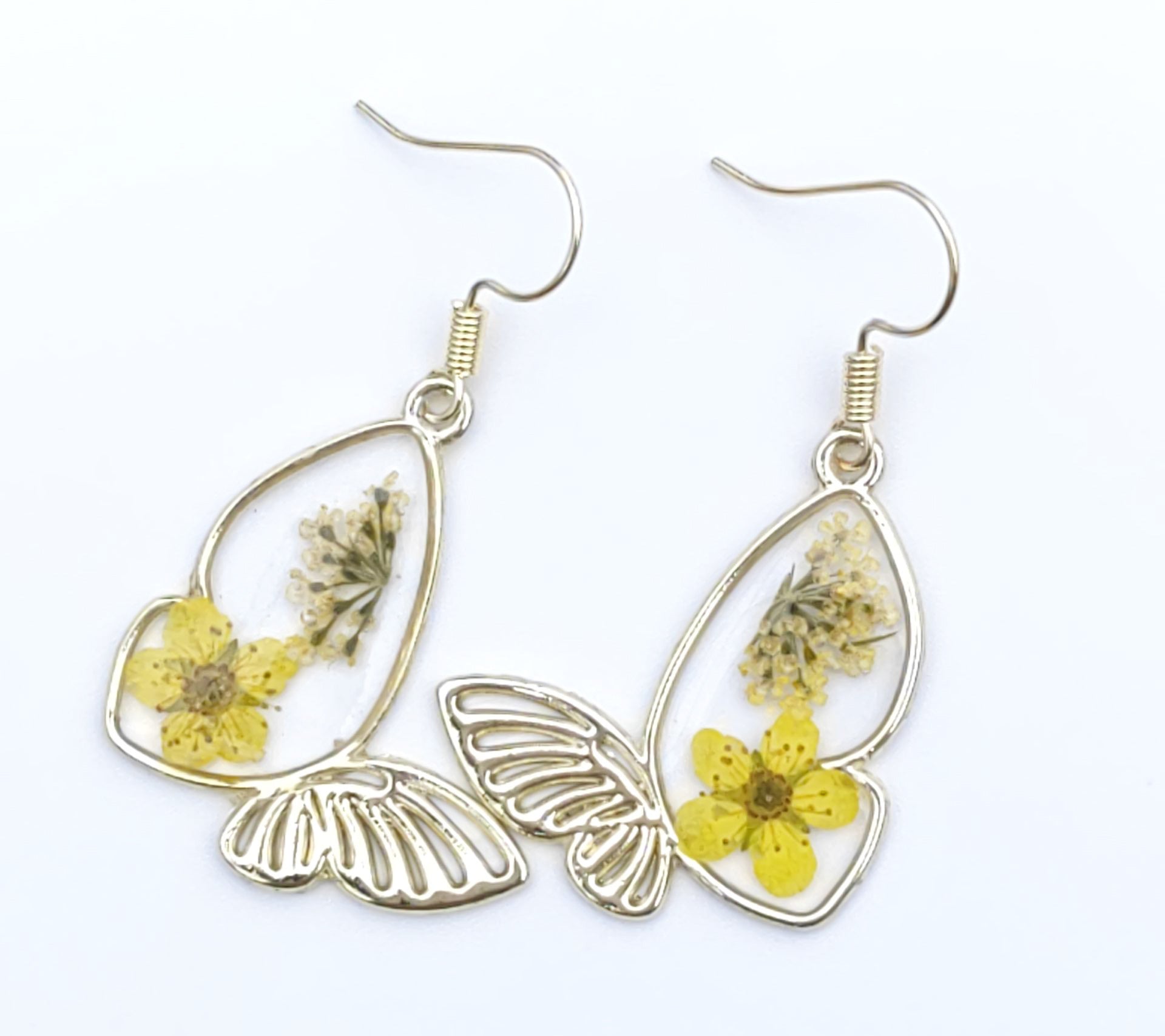 Wholesale Dried Flower Earrings Preserved Butterfly Earrings ACC-ES-Mindin003