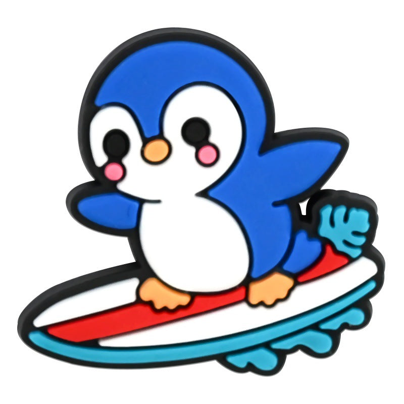 Decorazione casuale all'ingrosso della fibbia della scarpa in gomma morbida del PVC di serie del leopardo del fumetto da 100 pezzi