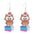 Wholesale  Ballet Dancing Cat Wood Earrings