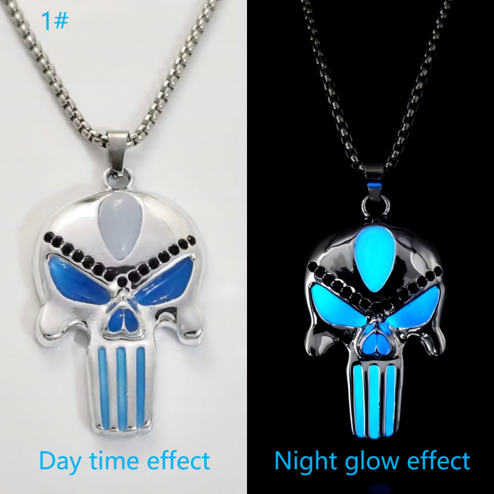 Wholesale  Alloy Skull Luminous Pendant