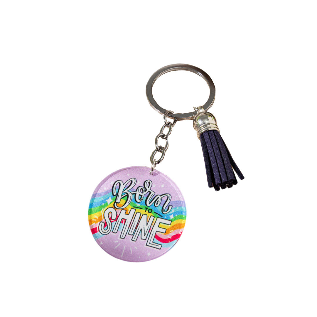 Wholesale Creative Rainbow English Letter Acrylic Keychain