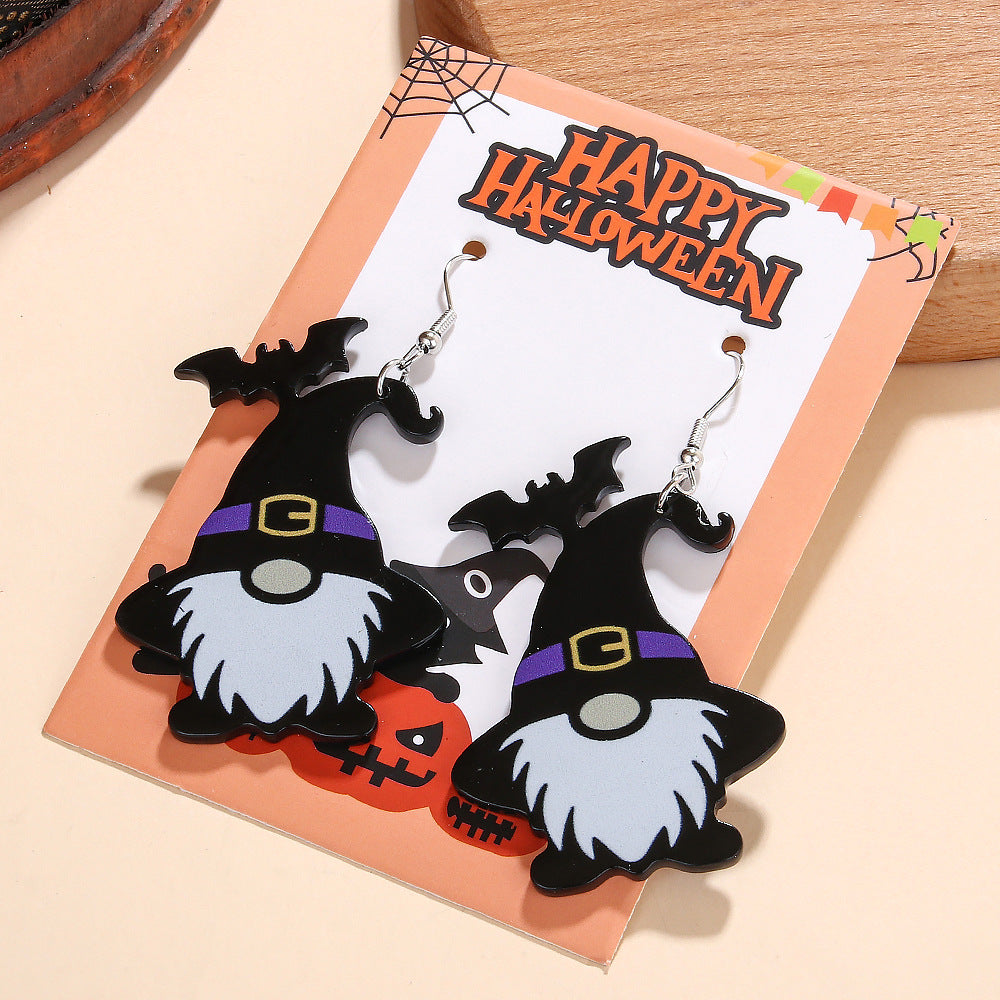 Wholesale Halloween Series Earrings Pumpkin Candy Ghost Acrylic Earrings ACC-ES-ManT027