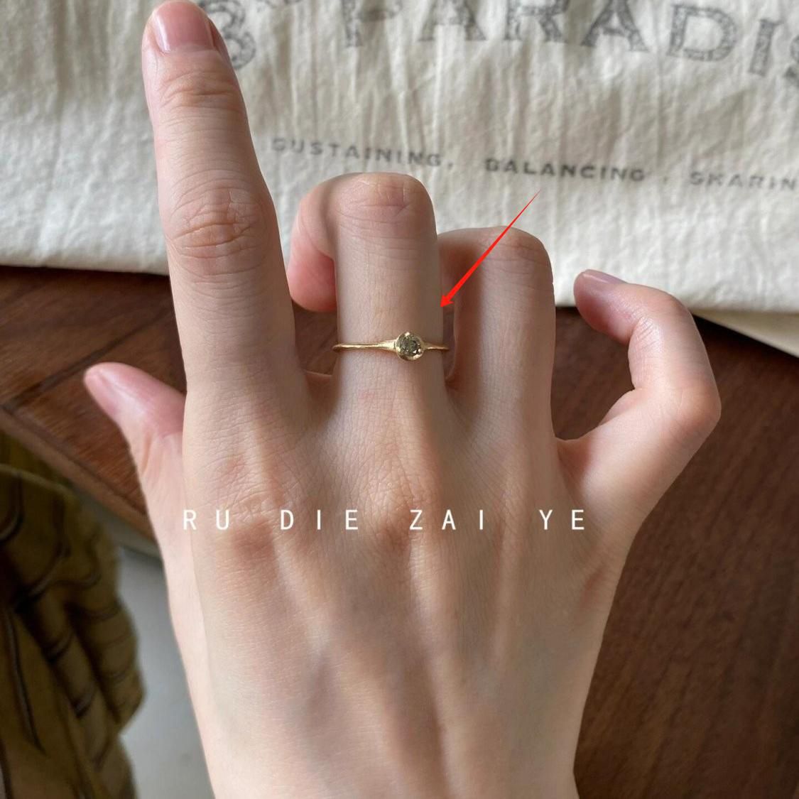 Wholesale butterfly diamond ring light luxury  open ring