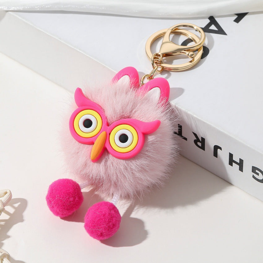 Wholesale Cute cartoon plush owl keychain