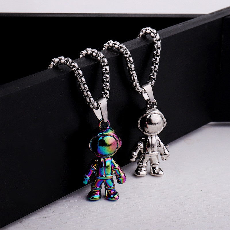 Wholesale Astronaut Spaceman Titanium Steel Necklaces  ACC-NE-Leis010