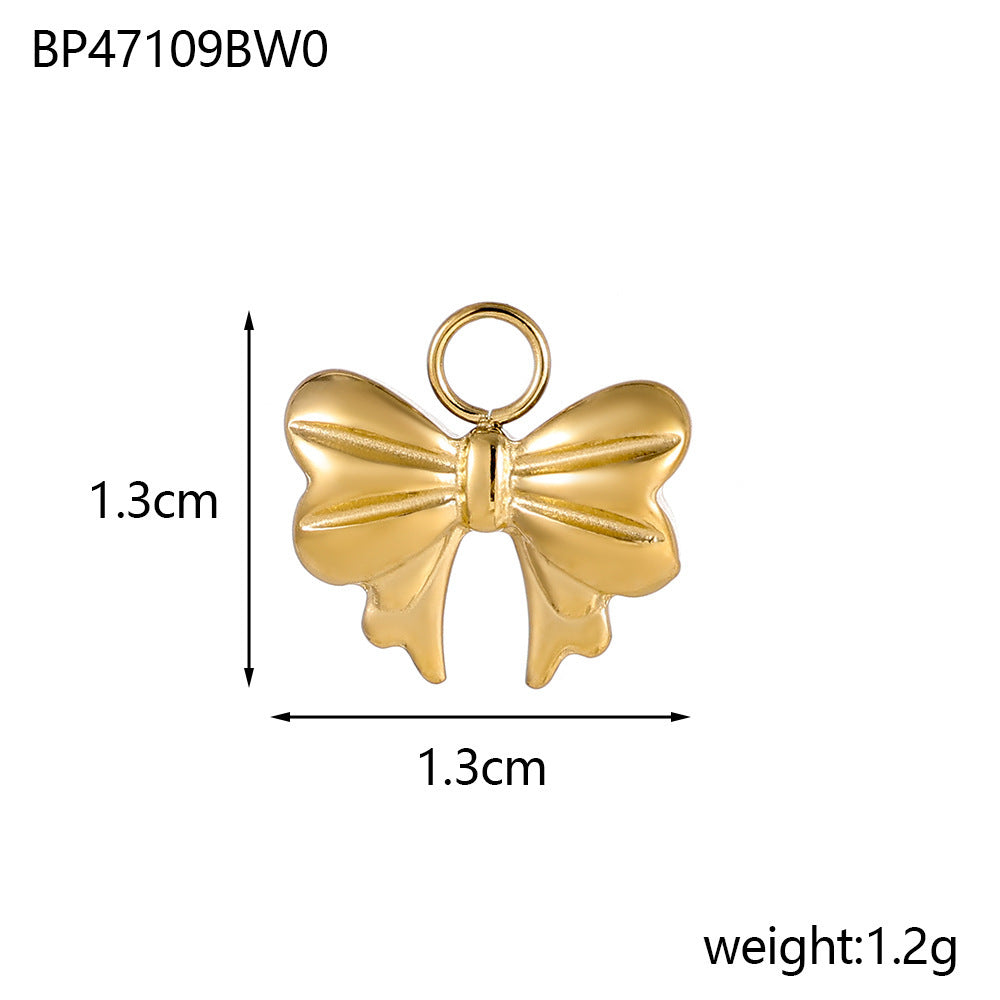 Wholesale Stainless Steel Bow DIY Pendant