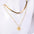 Wholesale Titanium steel 18K gold plated  double-layer December flower necklace