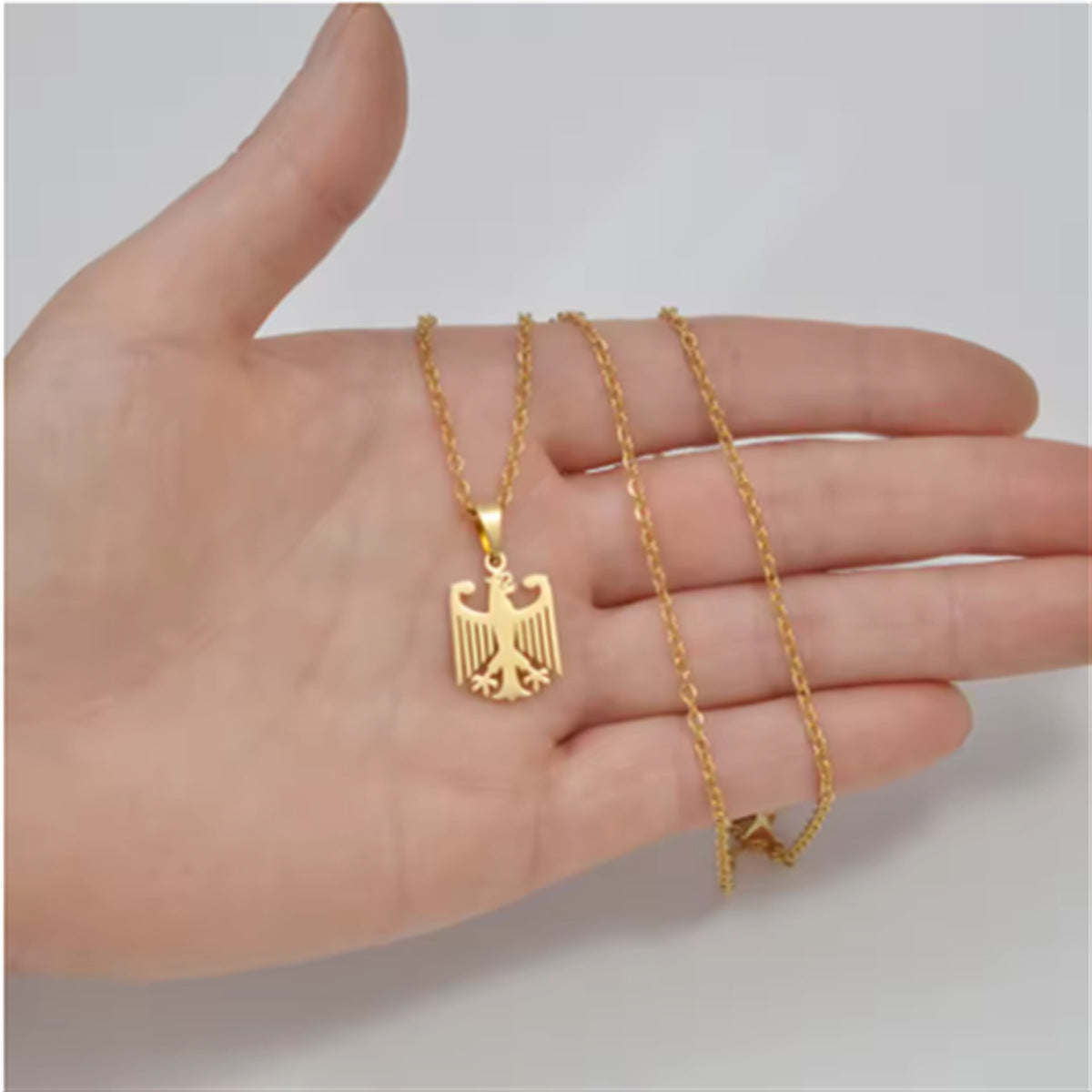 Wholesale Stainless Steel German Eagle German National Emblem Logo Pendant Necklace