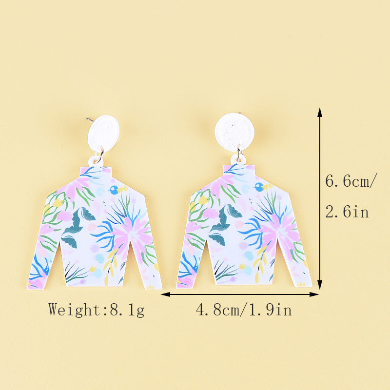 Wholesale Acrylic Horse Racing Festival Earrings Western Cowboy Hat Boots Earrings