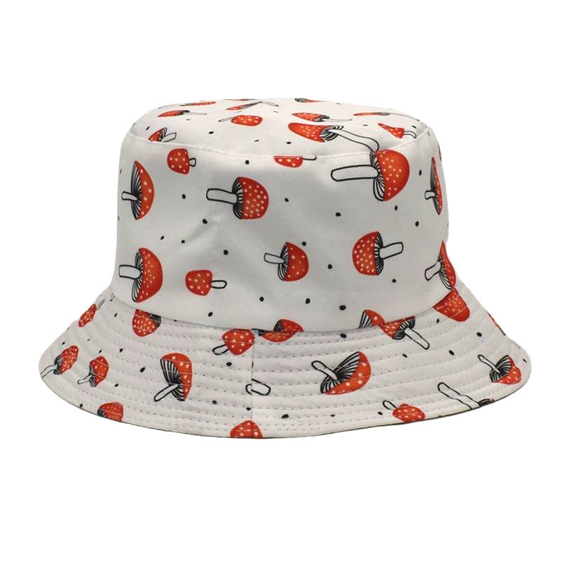 Wholesale Colorful Mushroom Pattern Bucket Hat ACC-HT-ShunMa003