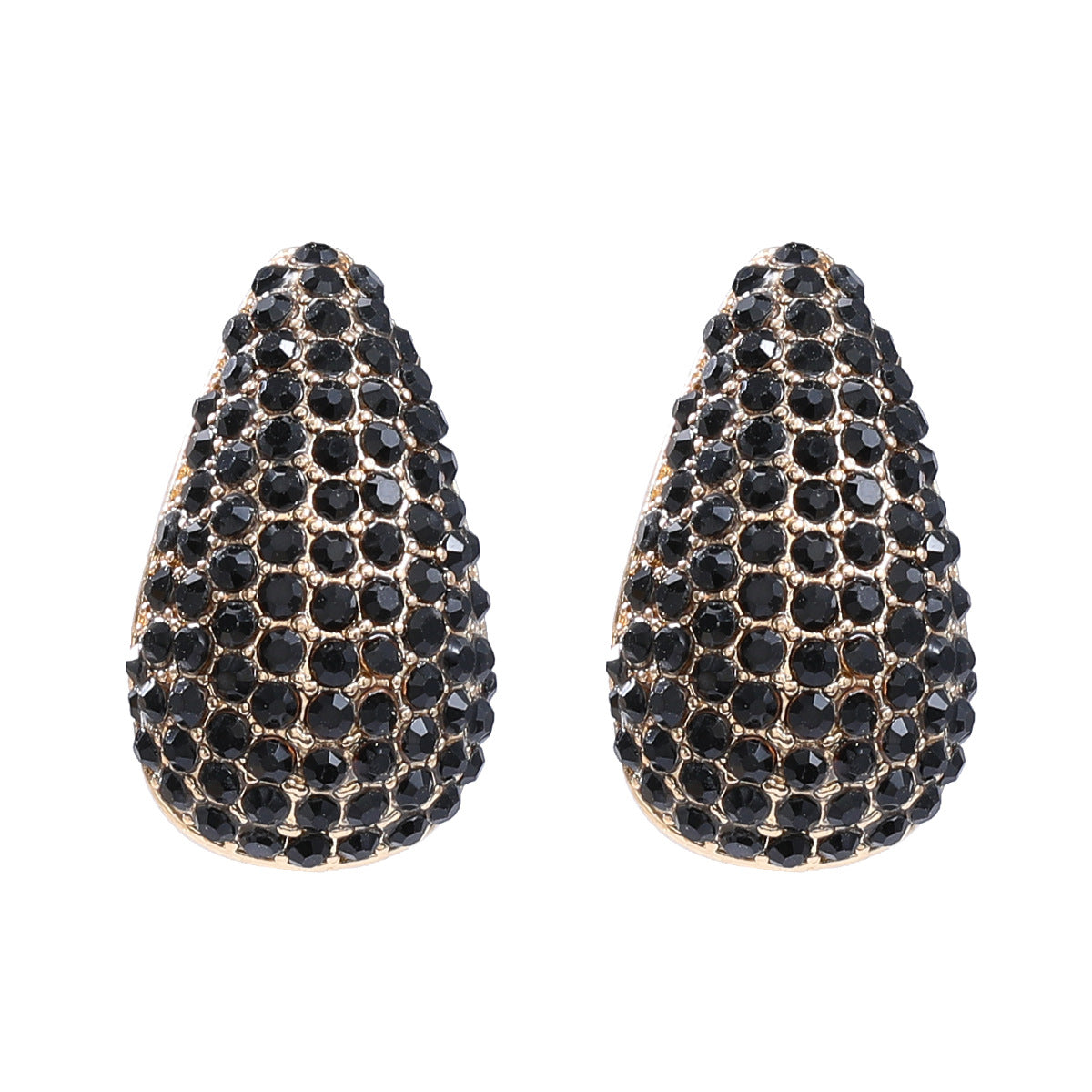 Wholesale Colorful Diamond Earrings Full of Diamond Drop-shaped Earrings Ear Studs ACC-ES-JL029