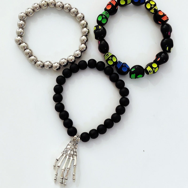 Wholesale Halloween Skull Beaded Bracelet ACC-BT-JunJie020