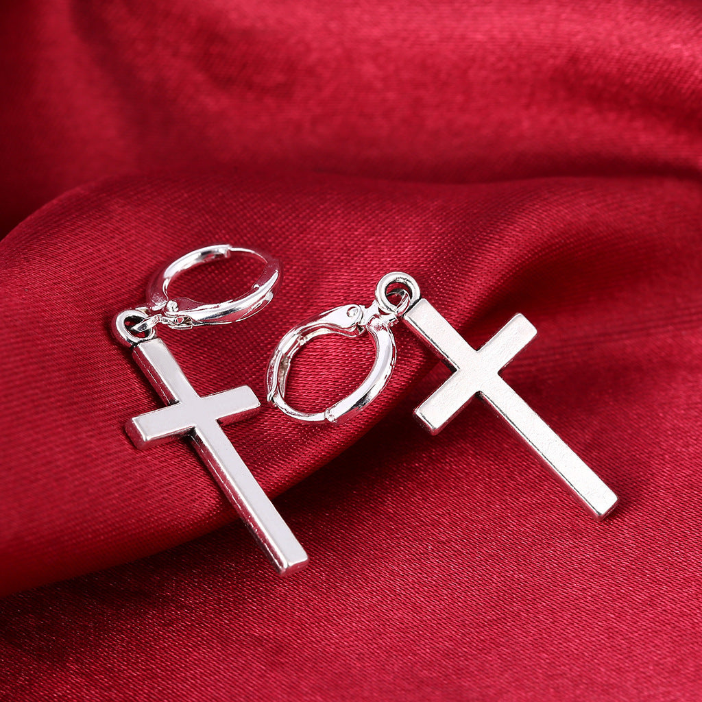 Wholesale smooth cross earrings