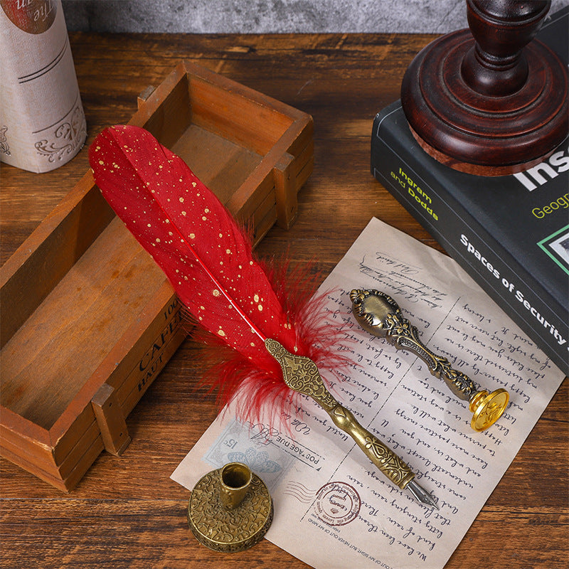 Wholesale Rainbow Color Feather Ballpoint Pen