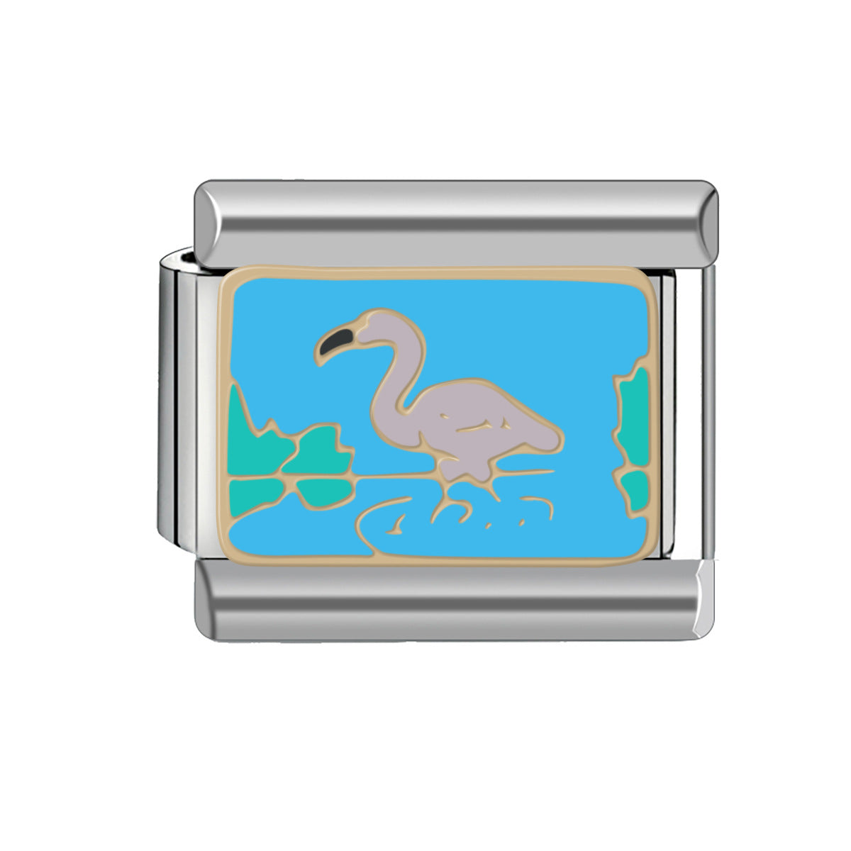 Wholesale Italian Charm Bracelet 9mm DIY Splicing Butterfly Series Stainless Steel Composable Bracelet