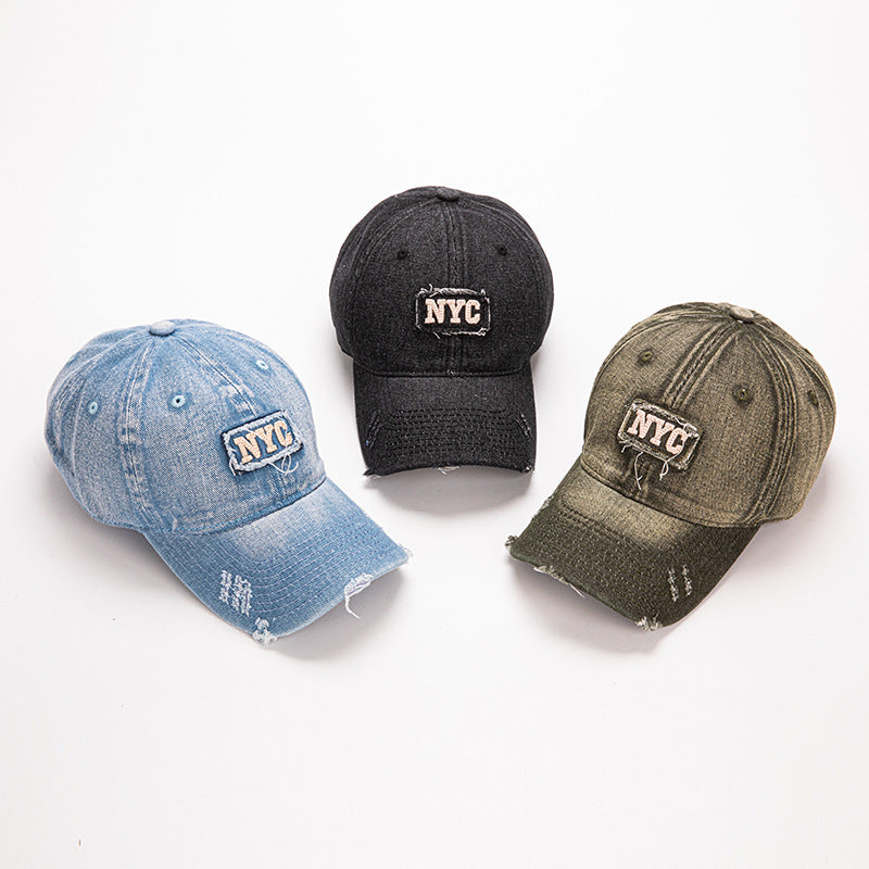 Wholesale Washed Scrubbing Letter Baseball Embroidered Cap