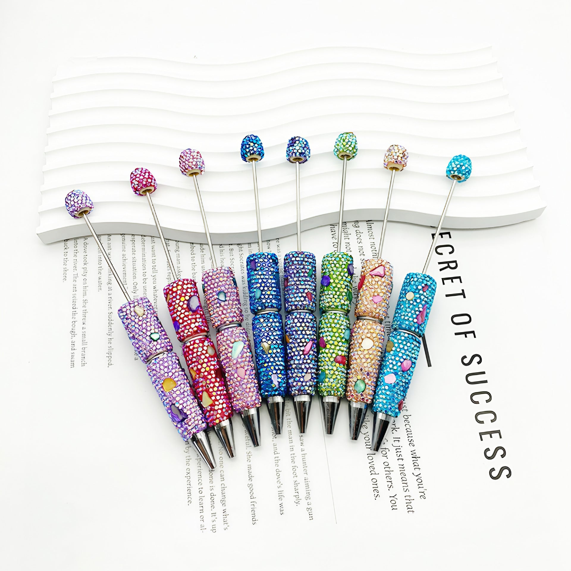 Wholesale 5pcs Colorful Shell Full Diamond Beaded Pen