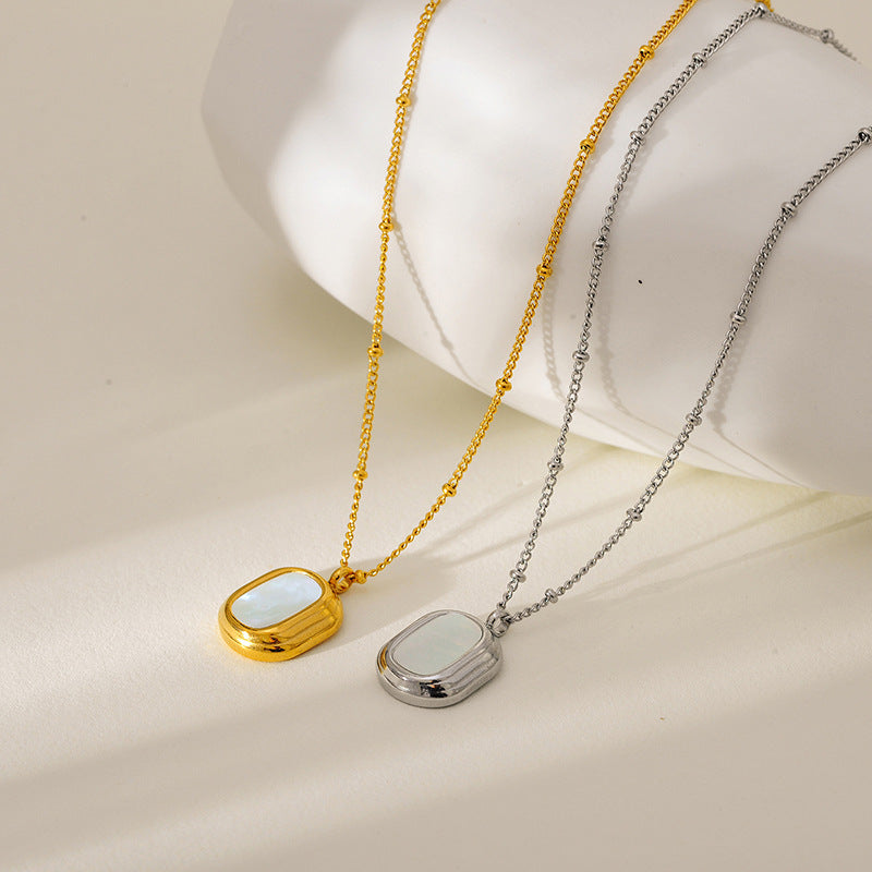 Wholesale white shell pendant necklace O-shaped