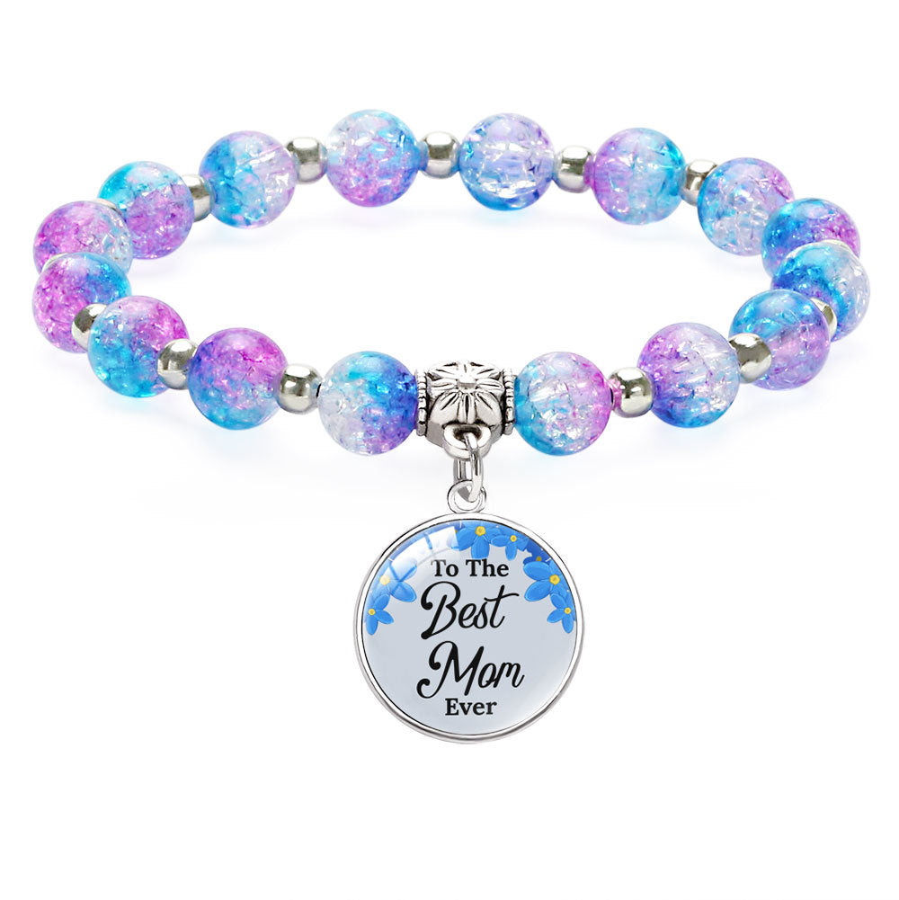 Wholesale  Mother's Day Bracelet Letter English Design Beaded Pendant Bracelet