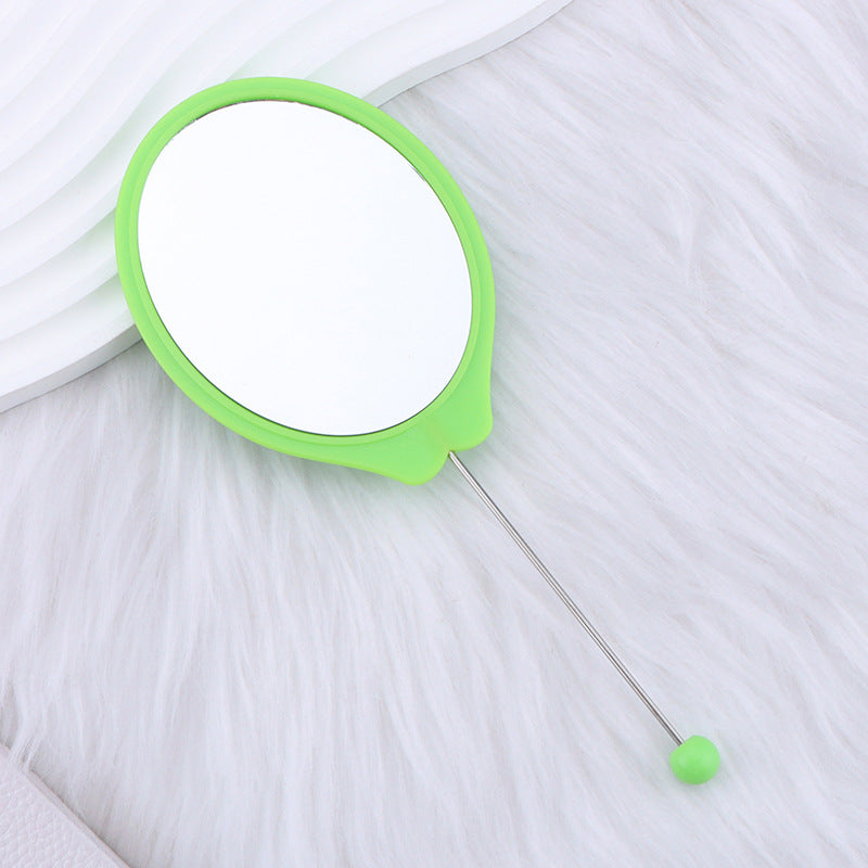 Wholesale DIY Beadable Oval Handheld Mirror,  Portable High-Definition Mirror Handheld Makeup Mirror